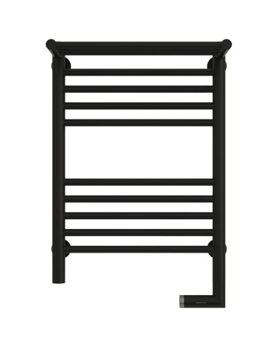 Полотенцесушитель электрический 600х400 черный матовый МЭМ правый Сунержа Богема с полкой 2.0 31-5207-6040