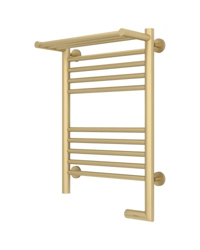 Полотенцесушитель электрический 600х400 шампань матовая МЭМ правый Сунержа Богема с полкой 2.0 022-5207-6040