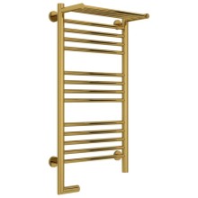 Полотенцесушитель электрический 800х400 золотой МЭМ левый Сунержа Богема с полкой 2.0 03-5206-8040