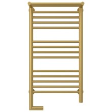 Полотенцесушитель электрический 800х400 золотой матовый МЭМ левый Сунержа Богема с полкой 2.0 032-5206-8040