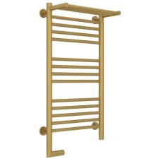 Полотенцесушитель электрический 800х400 золотой матовый МЭМ левый Сунержа Богема с полкой 2.0 032-5206-8040