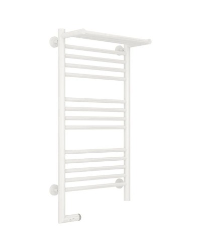 Полотенцесушитель электрический 800х400 белый глянец МЭМ левый Сунержа Богема с полкой 2.0 12-5206-8040