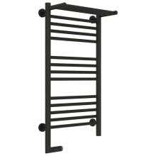 Полотенцесушитель электрический 800х400 темный титан муар МЭМ левый Сунержа Богема с полкой 2.0 15-5206-8040