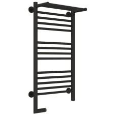 Полотенцесушитель электрический 800х400 темный титан муар МЭМ левый Сунержа Богема с полкой 2.0 15-5206-8040