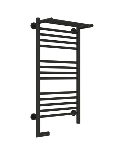 Полотенцесушитель электрический 800х400 темный титан муар МЭМ левый Сунержа Богема с полкой 2.0 15-5206-8040