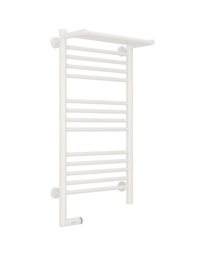 Полотенцесушитель электрический 800х400 белый матовый МЭМ левый Сунержа Богема с полкой 2.0 30-5206-8040