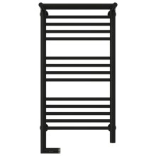 Полотенцесушитель электрический 800х400 черный матовый МЭМ левый Сунержа Богема с полкой 2.0 31-5206-8040