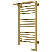 Полотенцесушитель электрический 800х400 золотой МЭМ правый Сунержа Богема с полкой 2.0 03-5207-8040