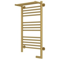 Полотенцесушитель электрический 800х400 золотой матовый МЭМ правый Сунержа Богема с полкой 2.0 032-5207-8040