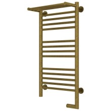 Полотенцесушитель электрический 800х400 состаренная бронза МЭМ правый Сунержа Богема с полкой 2.0 05-5207-8040