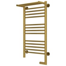 Полотенцесушитель электрический 800х400 состаренная латунь МЭМ правый Сунержа Богема с полкой 2.0 051-5207-8040