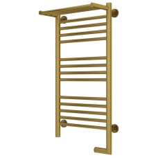 Полотенцесушитель электрический 800х400 состаренная латунь МЭМ правый Сунержа Богема с полкой 2.0 051-5207-8040