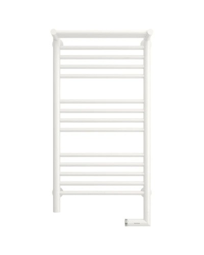 Полотенцесушитель электрический 800х400 белый глянец МЭМ правый Сунержа Богема с полкой 2.0 12-5207-8040