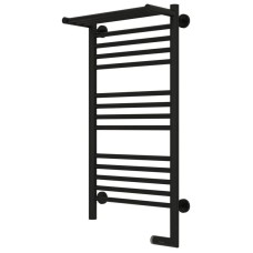 Полотенцесушитель электрический 800х400 черный матовый МЭМ правый Сунержа Богема с полкой 2.0 31-5207-8040