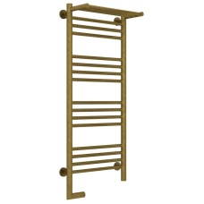 Полотенцесушитель электрический 1000х400 состаренная бронза МЭМ левый Сунержа Богема с полкой 2.0 05-5206-1040