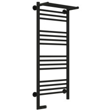 Полотенцесушитель электрический 1000х400 черный матовый МЭМ левый Сунержа Богема с полкой 2.0 31-5206-1040