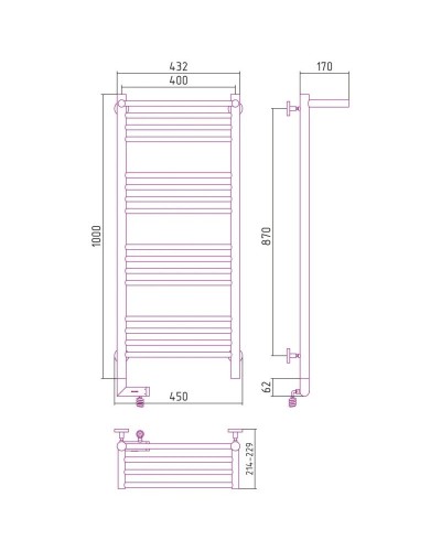 Полотенцесушитель электрический 1000х400 золотой матовый МЭМ правый Сунержа Богема с полкой 2.0 032-5207-1040