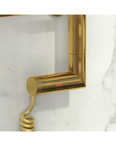 Полотенцесушитель электрический 1200х400 золотой МЭМ левый Сунержа Богема с полкой 2.0 03-5206-1240