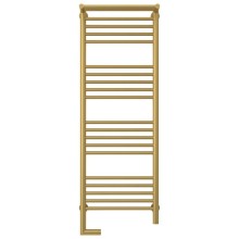 Полотенцесушитель электрический 1200х400 золотой матовый МЭМ левый Сунержа Богема с полкой 2.0 032-5206-1240