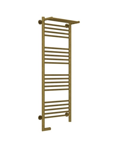 Полотенцесушитель электрический 1200х400 состаренная бронза МЭМ левый Сунержа Богема с полкой 2.0 05-5206-1240