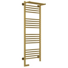 Полотенцесушитель электрический 1200х400 состаренная латунь МЭМ левый Сунержа Богема с полкой 2.0 051-5206-1240