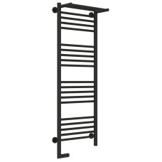 Полотенцесушитель электрический 1200х400 темный титан муар МЭМ левый Сунержа Богема с полкой 2.0 15-5206-1240