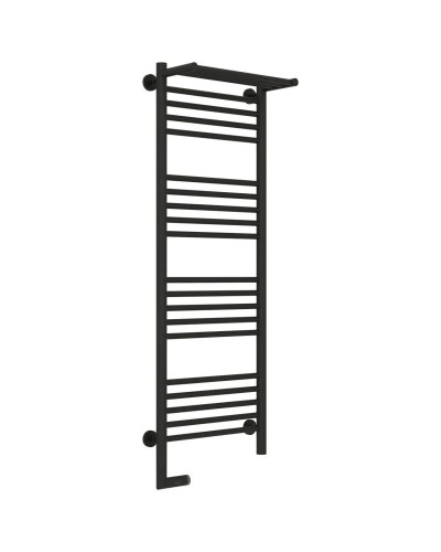 Полотенцесушитель электрический 1200х400 темный титан муар МЭМ левый Сунержа Богема с полкой 2.0 15-5206-1240