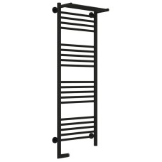 Полотенцесушитель электрический 1200х400 черный матовый МЭМ левый Сунержа Богема с полкой 2.0 31-5206-1240