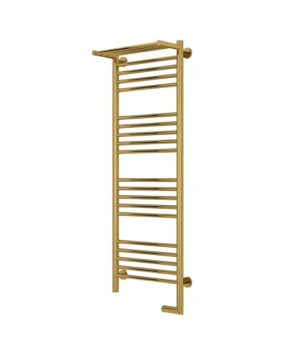 Полотенцесушитель электрический 1200х400 золотой МЭМ правый Сунержа Богема с полкой 2.0 03-5207-1240