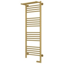 Полотенцесушитель электрический 1200х400 золотой матовый МЭМ правый Сунержа Богема с полкой 2.0 032-5207-1240