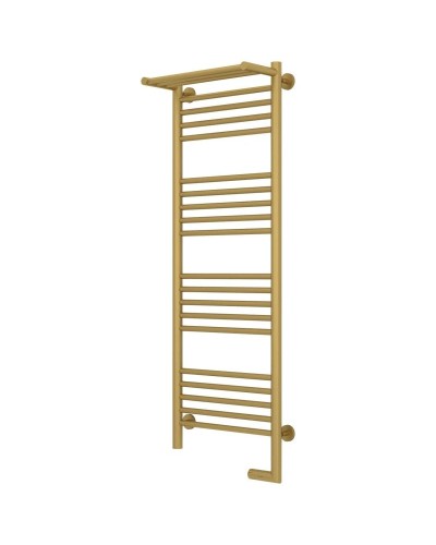 Полотенцесушитель электрический 1200х400 золотой матовый МЭМ правый Сунержа Богема с полкой 2.0 032-5207-1240