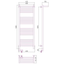 Полотенцесушитель электрический 1200х400 состаренная бронза МЭМ правый Сунержа Богема с полкой 2.0 05-5207-1240
