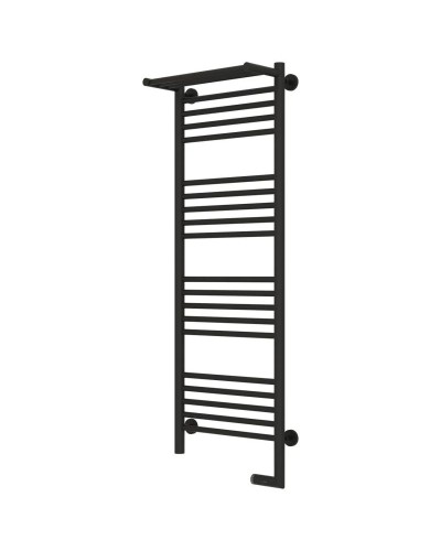 Полотенцесушитель электрический 1200х400 темный титан муар МЭМ правый Сунержа Богема с полкой 2.0 15-5207-1240