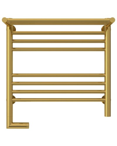 Полотенцесушитель электрический 500х500 золотой МЭМ левый Сунержа Богема с полкой 2.0 03-5206-5050