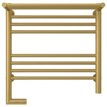Полотенцесушитель электрический 500х500 золотой матовый МЭМ левый Сунержа Богема с полкой 2.0 032-5206-5050