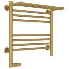 Полотенцесушитель электрический 500х500 золотой матовый МЭМ левый Сунержа Богема с полкой 2.0 032-5206-5050