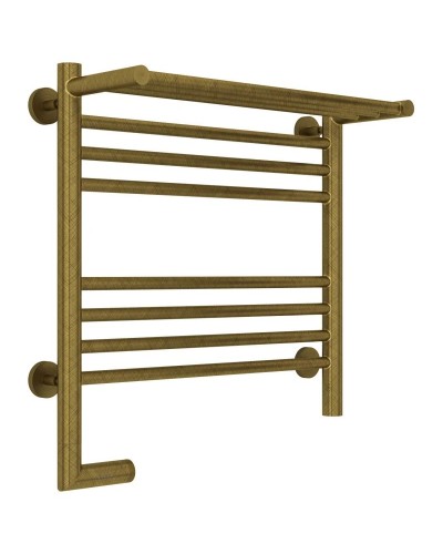 Полотенцесушитель электрический 500х500 состаренная бронза МЭМ левый Сунержа Богема с полкой 2.0 05-5206-5050