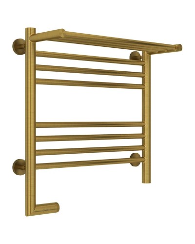 Полотенцесушитель электрический 500х500 состаренная латунь МЭМ левый Сунержа Богема с полкой 2.0 051-5206-5050