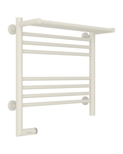 Полотенцесушитель электрический 500х500 античное белое золото МЭМ левый Сунержа Богема с полкой 2.0 10-5206-5050