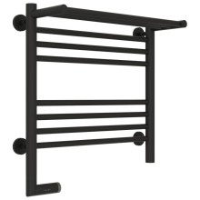 Полотенцесушитель электрический 500х500 темный титан муар МЭМ левый Сунержа Богема с полкой 2.0 15-5206-5050