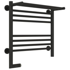 Полотенцесушитель электрический 500х500 темный титан муар МЭМ левый Сунержа Богема с полкой 2.0 15-5206-5050