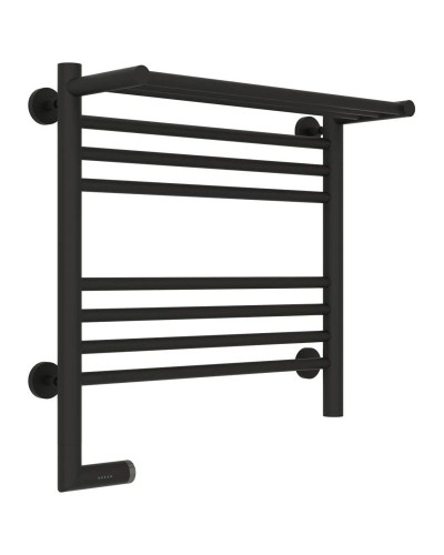 Полотенцесушитель электрический 500х500 темный титан муар МЭМ левый Сунержа Богема с полкой 2.0 15-5206-5050