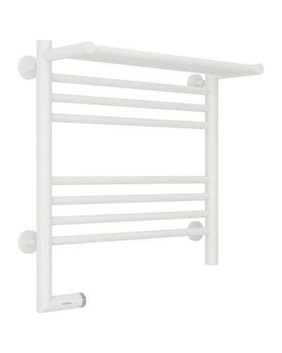 Полотенцесушитель электрический 500х500 белый матовый МЭМ левый Сунержа Богема с полкой 2.0 30-5206-5050