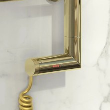 Полотенцесушитель электрический 500х500 шампань МЭМ правый Сунержа Богема с полкой 2.0 020-5207-5050