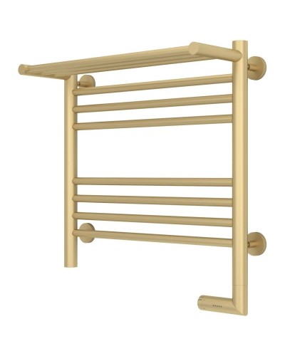 Полотенцесушитель электрический 500х500 шампань матовая МЭМ правый Сунержа Богема с полкой 2.0 022-5207-5050