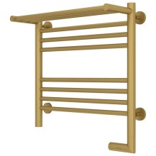 Полотенцесушитель электрический 500х500 золотой матовый МЭМ правый Сунержа Богема с полкой 2.0 032-5207-5050