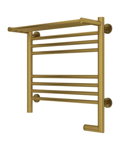 Полотенцесушитель электрический 500х500 состаренная латунь МЭМ правый Сунержа Богема с полкой 2.0 051-5207-5050