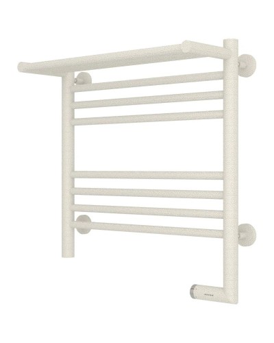 Полотенцесушитель электрический 500х500 античное белое золото МЭМ правый Сунержа Богема с полкой 2.0 10-5207-5050