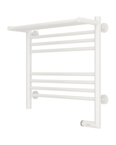 Полотенцесушитель электрический 500х500 белый глянец МЭМ правый Сунержа Богема с полкой 2.0 12-5207-5050