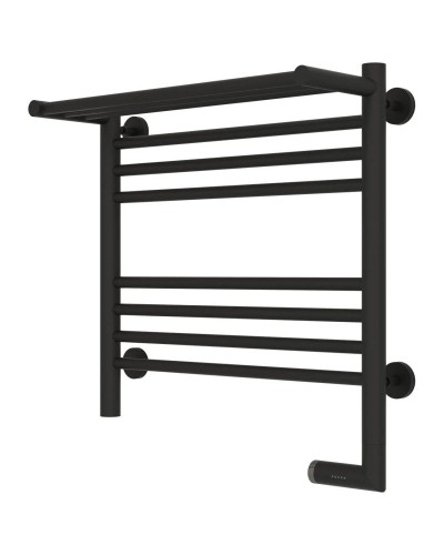 Полотенцесушитель электрический 500х500 темный титан муар МЭМ правый Сунержа Богема с полкой 2.0 15-5207-5050